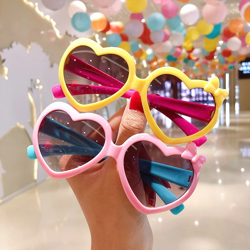 Fashion Children\'s Sunglasses Baby Anti-Radiation Sun Glasses Girl Boy Cute Cartoon Bear Anti-Glare Sunglasses Stylish Goggles