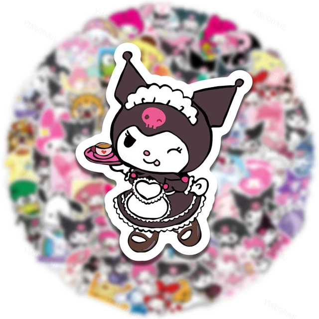 50pcs Sanrio Stickers Cute Cinnamoroll Kuromi My Melody Sticker For Laptop  Girls Sanrio My Melody Anime Stickers Kids Toys