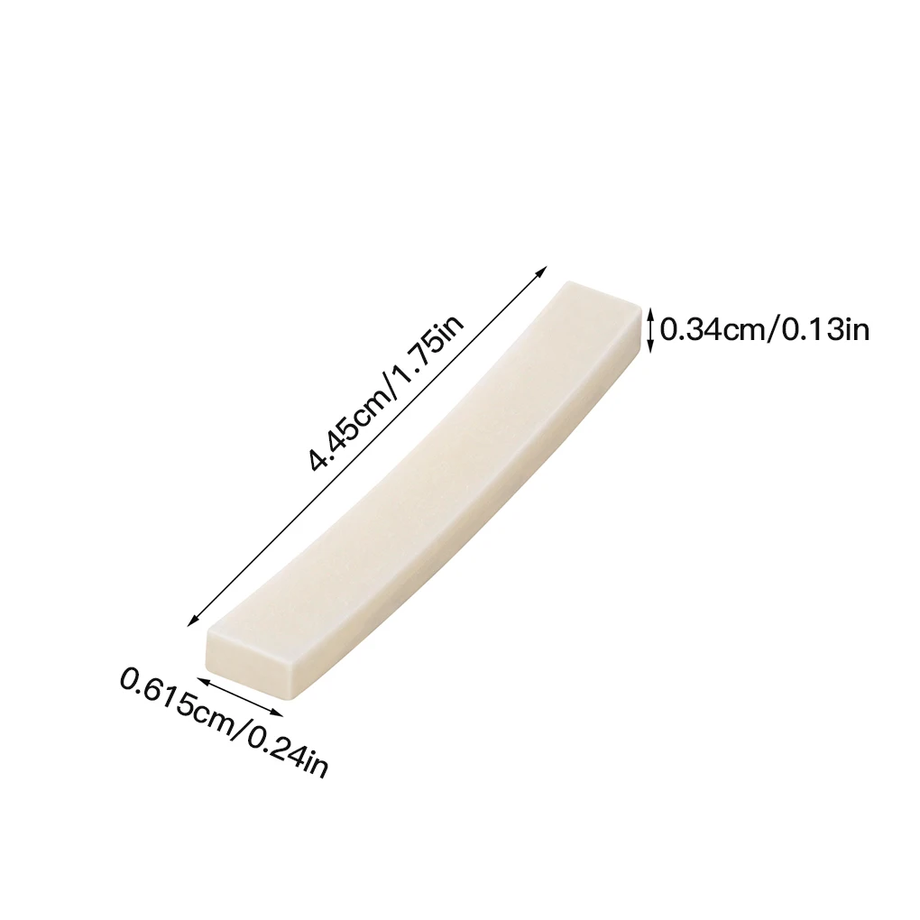 

Electric Guitar Bone Nut Blank Unbleached Guitar Bridge Saddle Musical Instrument Accessory for Fenders 6pcs
