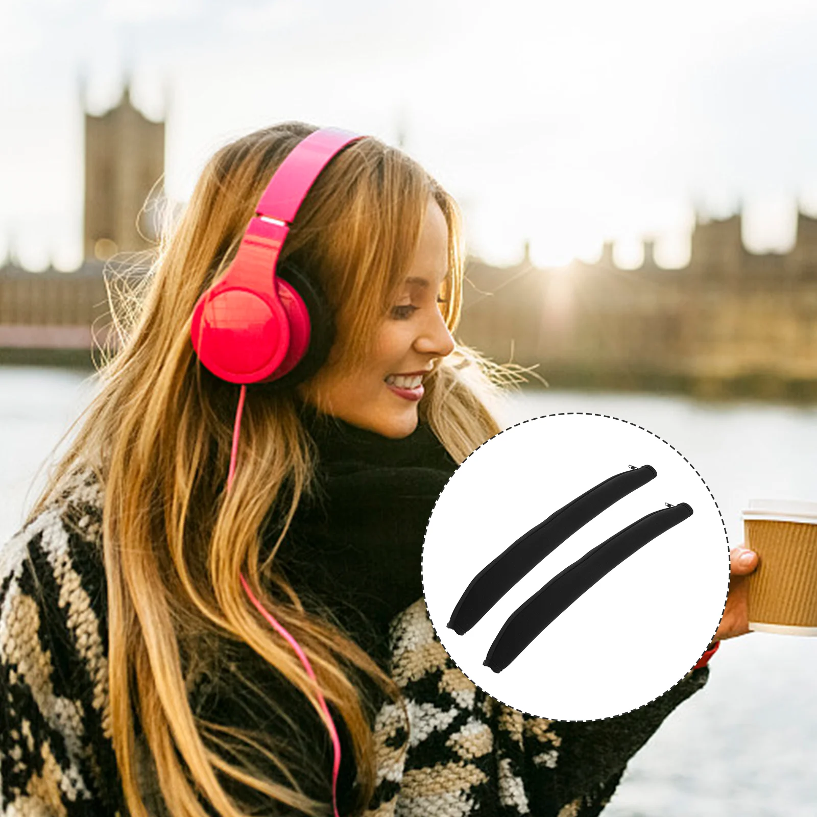 

Replacement Headphone Headband Headset Beam Protective Sleeve Earbuds Cloth Earpiece