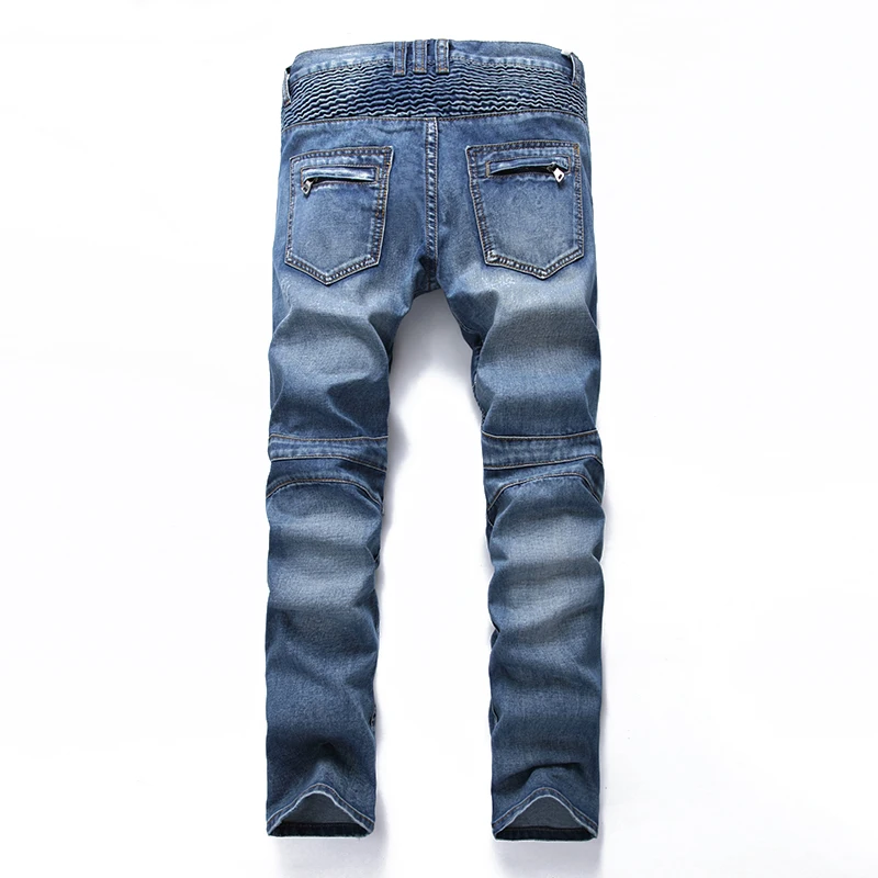 branded jeans for men Men's Regular fit denim jeans Korean Style Trend Patch Stretch Beggar Ripped Jeans Men's Casual Pants jeans pant