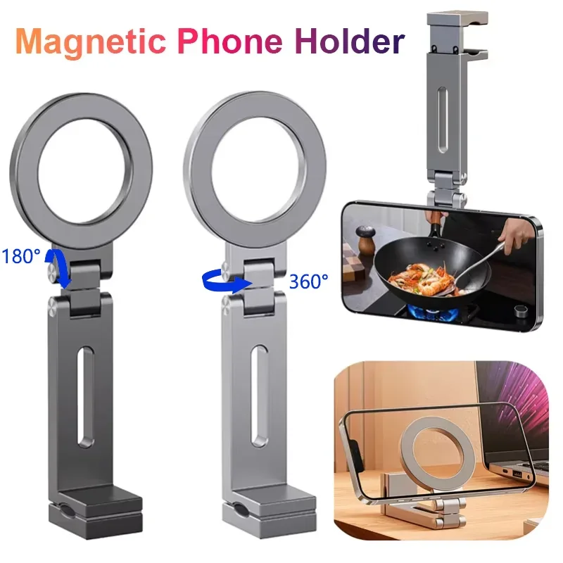 회전식 다기능 그립형 휴대폰 홀더 360 °   Magsafe 차량용 휴대폰 홀더 접이식 후크 마운트용 회전 조절식 스탠드