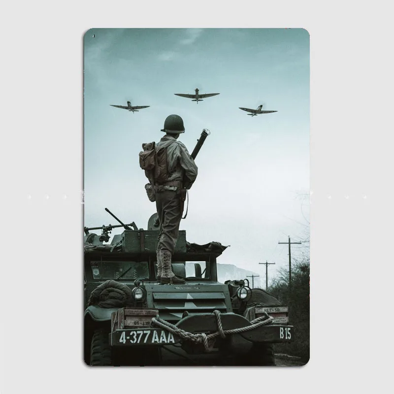 

Ww2 солдат Настенный декор Плакаты Декор комнаты Металлический Настенный декор домашний декор декоративное искусство пейзаж живопись