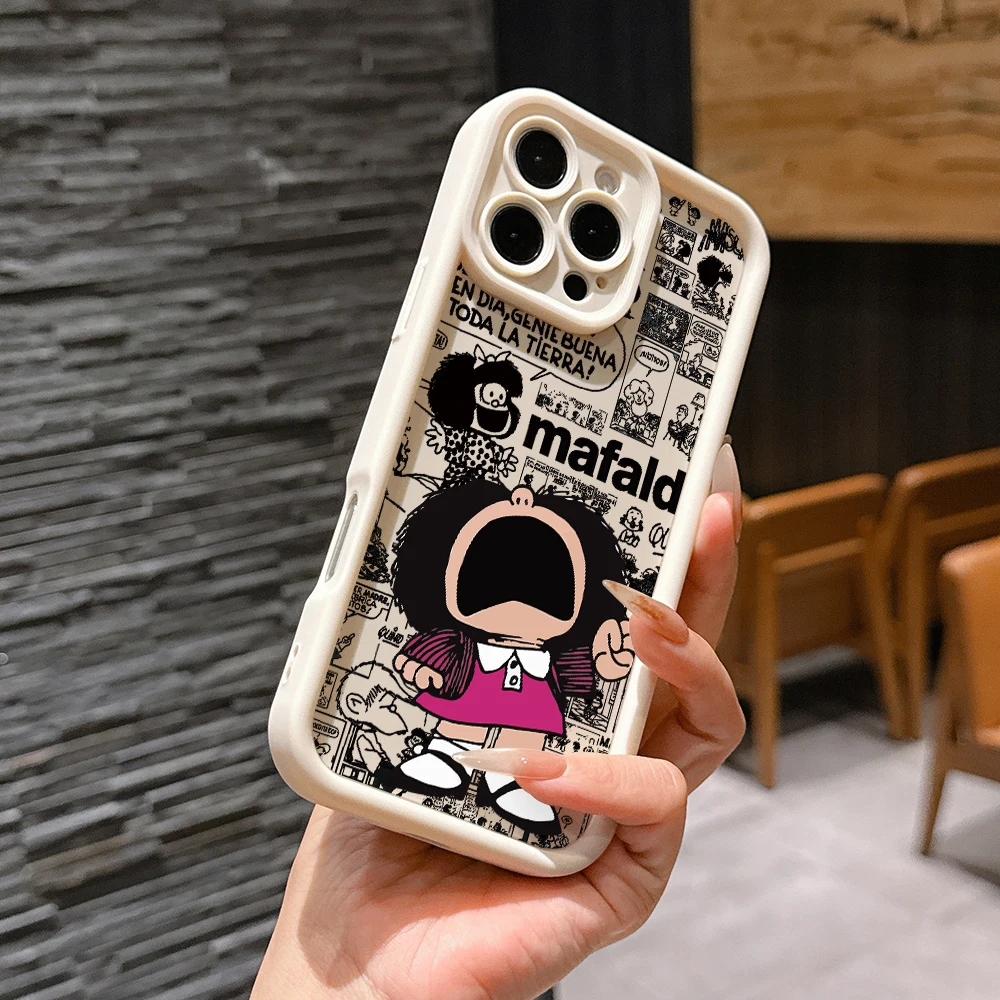 Cartoon Girl Mafaldas Soft Phone Case Cover