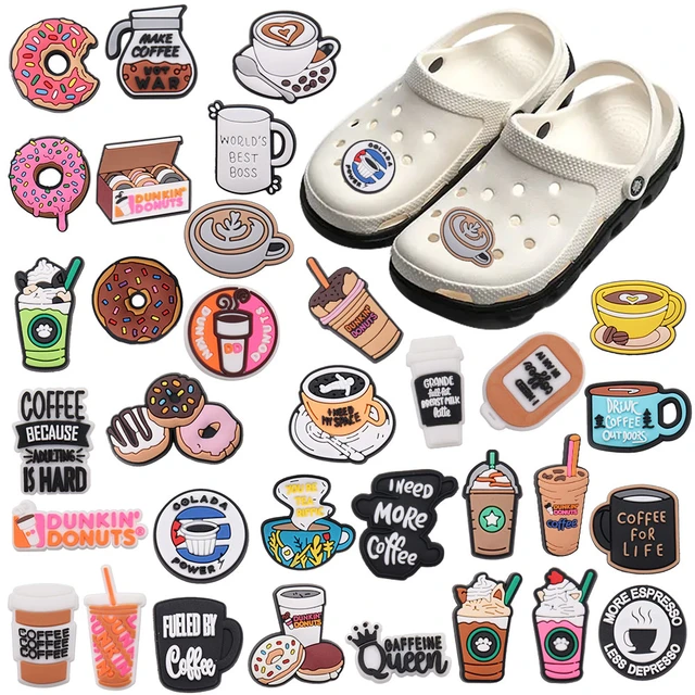 Crocs Charm Accessories, Crocs Accessories Coffee