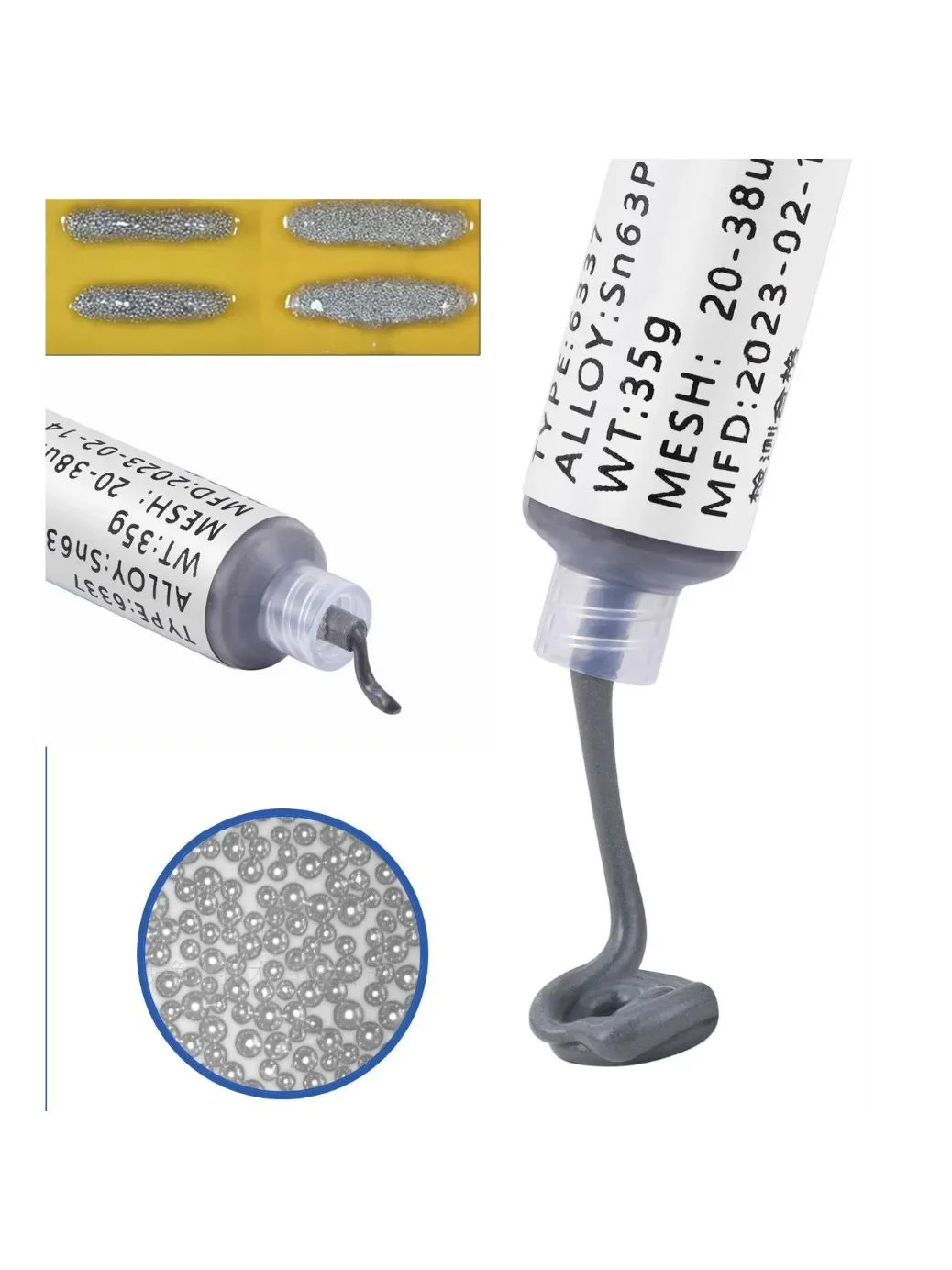 138/183 ℃ паяльная паста шприц флюс для пайки SMD BGA IC PCB игольчатая ...