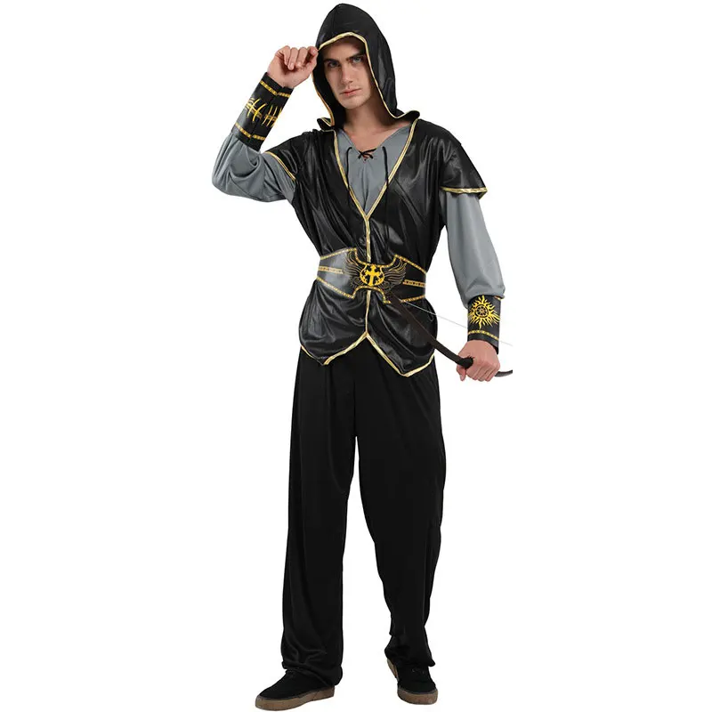 

Adult Indian Prince Costume Archer Hunter Huntsman Cosplay Fantasia Halloween Costumes for Men