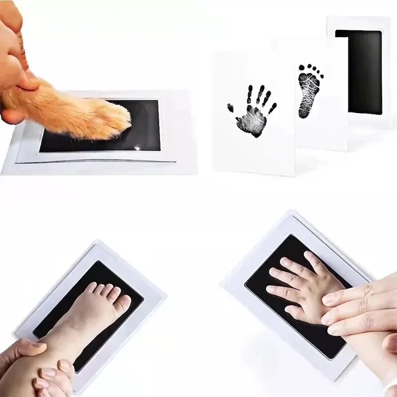 Baby Handprint Footprint Imprint Kit Souvenirs Newborn Footprint Ink Pad for Newborn Gifts hand and footprint kit