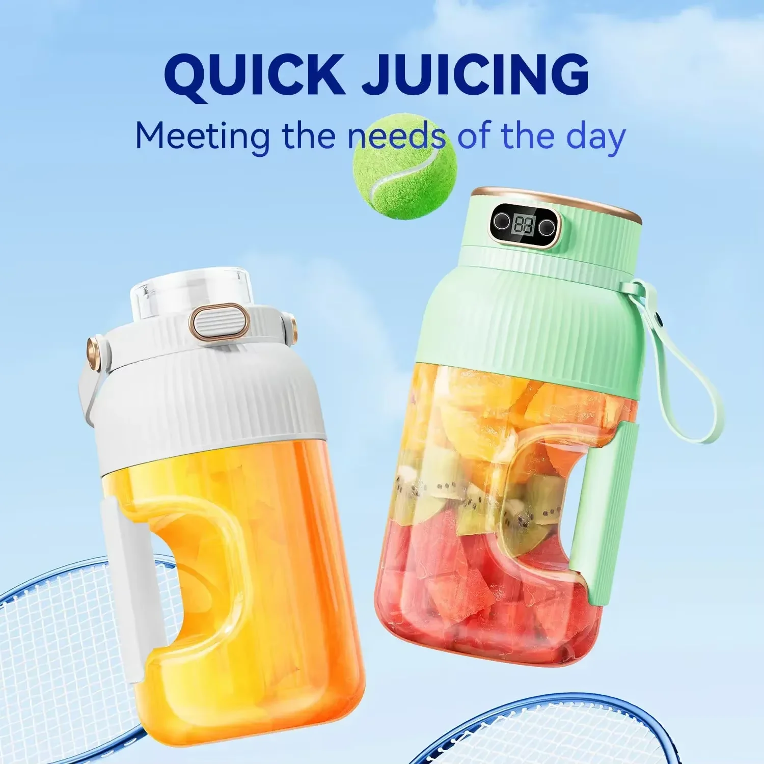 Portable Wireless Digital Display Smoothie Blender