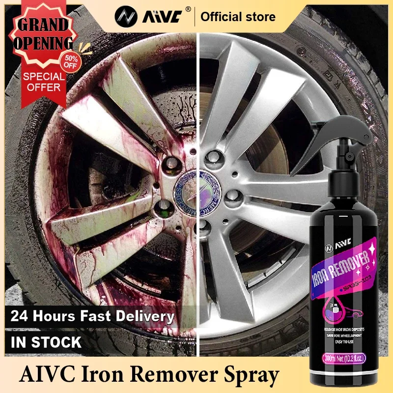 

Car Iron Remover AIVC-I Multi-Purpose Rust Remover Spray Protect Wheels and Brake Rim Metal Dust & Iron Powder Remover Car Care