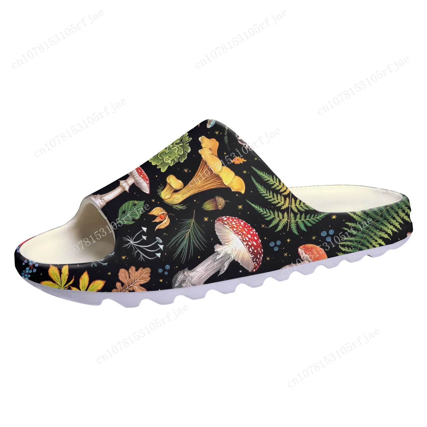 

Mushroom Vintage Custom Soft Sole Sllipers Home Sandals Step on Water Shoes Mens Womens Teenager Bathroom Beach Step In Slliper
