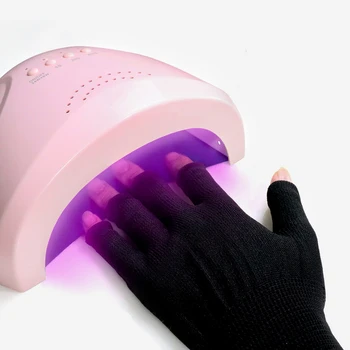 Guanti per unghie Anti-Nero All'ingrosso Nero Corto Uv Nail Shop Luce da forno Strumenti speciali per la protezione delle unghie