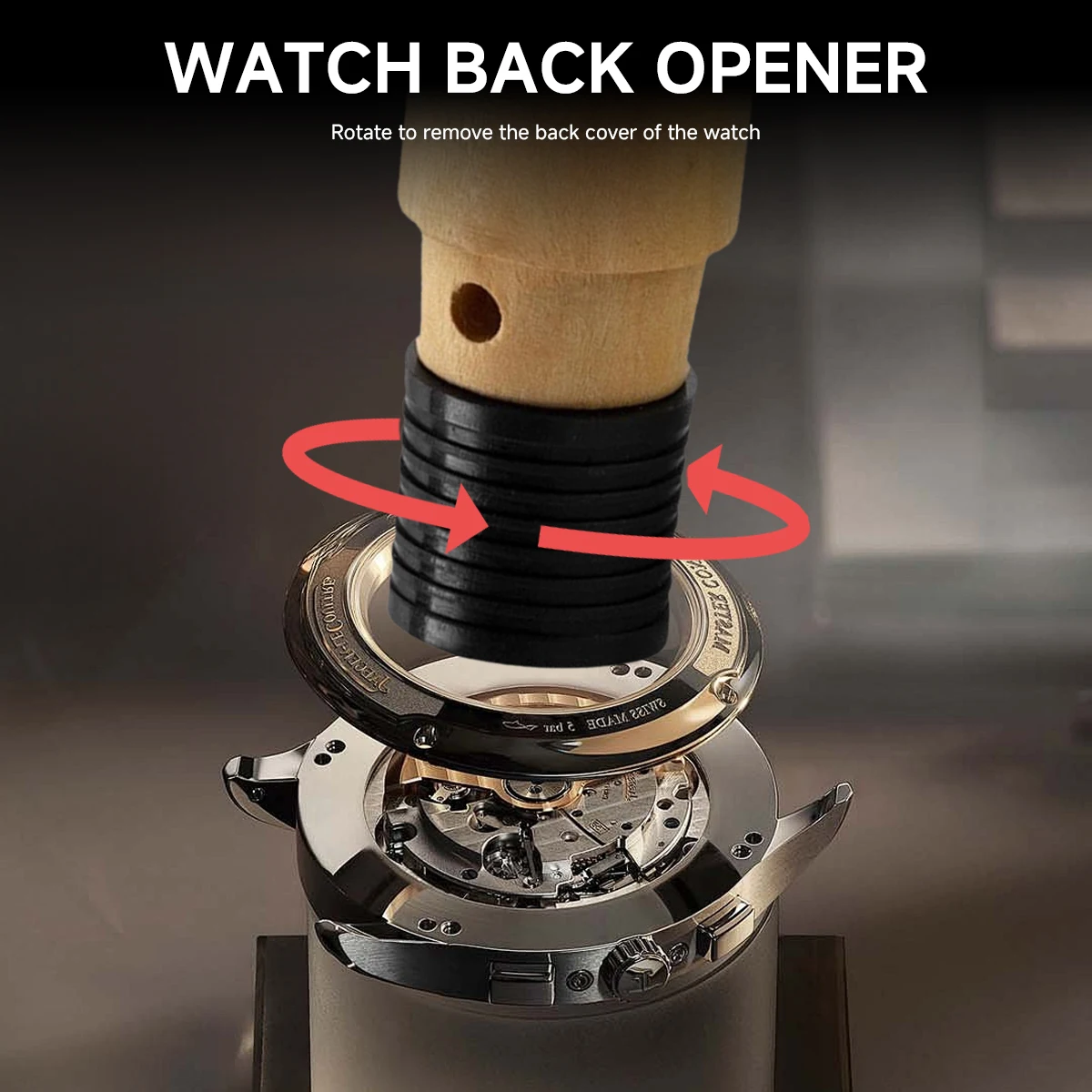Wooden Watch Back Case Opener - Lightweight Cover Removal Tool