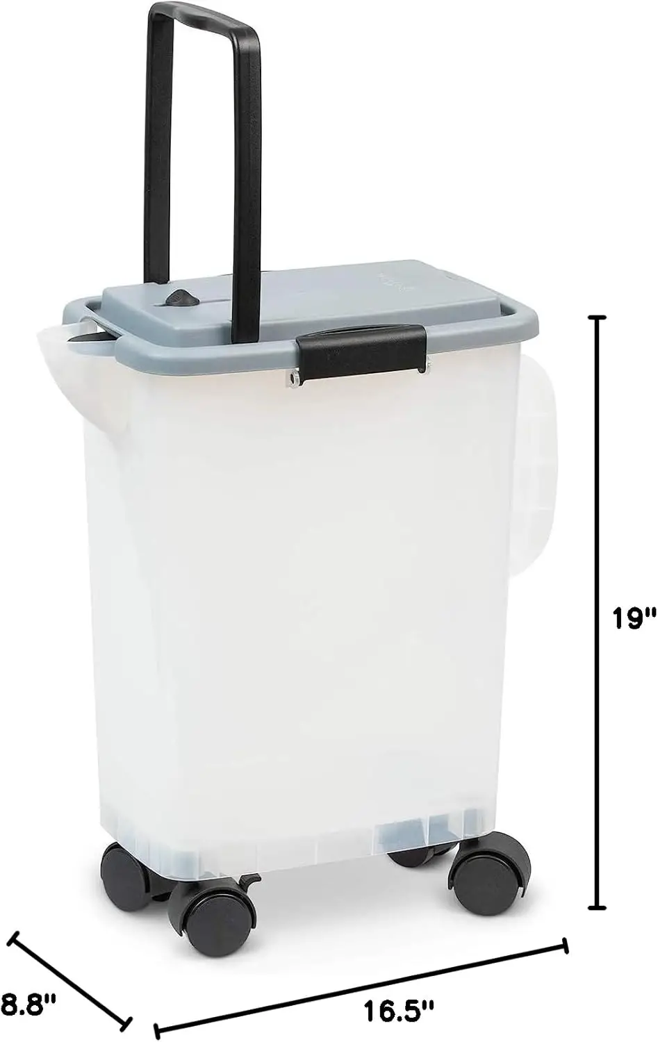 BetterBin Portable Litter Storage Container (16.5 x 11.7 x 19) | Holds up to 25 lbs/10 Gallons, Great 4