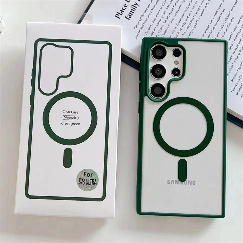 Luxury Clear MagSafe-Compatible Magnetic Wireless Charging Phone Case - Shockproof Cover