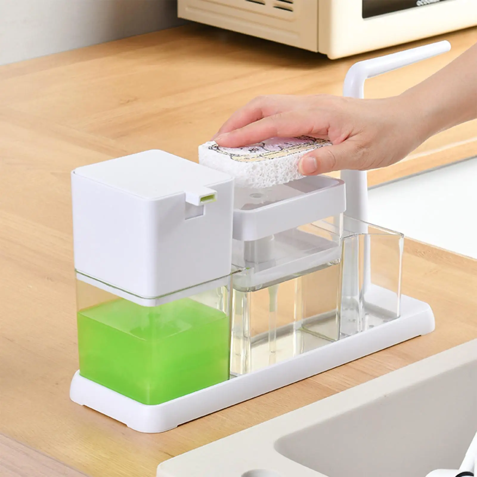 

Dish Soap Dispenser Kitchen Gadgets Kitchen Sink Caddy Durable for Kitchen Sink