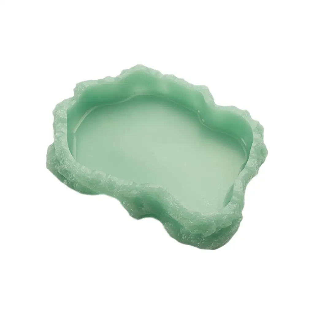 Reptile Water Bowls Tank Accessory Pet Aquarium Ornament Reptile Food Dish for Frog Leopard Gecko Snake Bearded Dragon