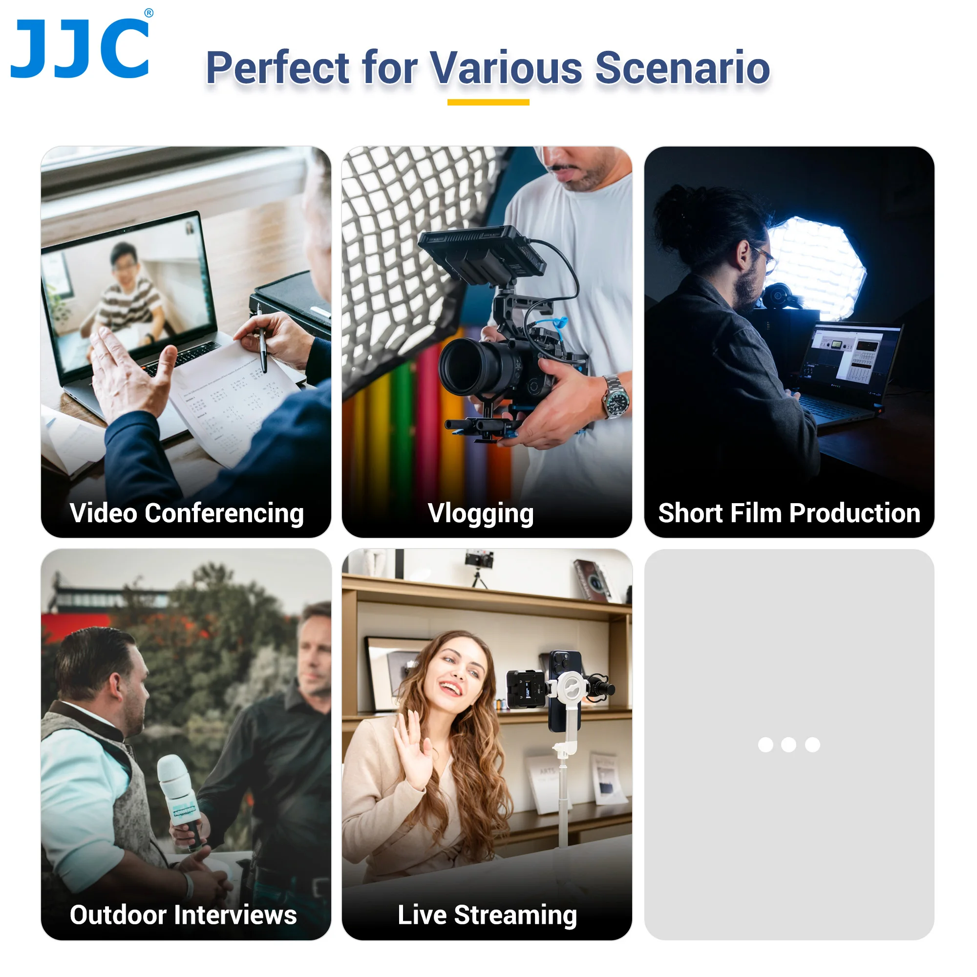 JJC Foldable Cold Shoe Adapter For DJI Mic Mini 1/4-20 Angle Adjustable Adapter For DSLR Camera Vlogging Video Recording action camera accessory tripod adapter