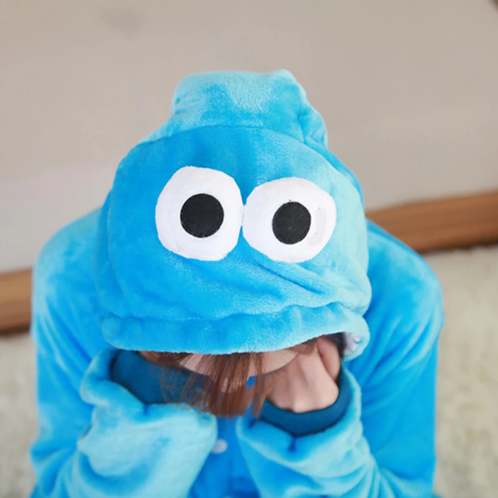 Adult Cartoon Onesie One Piece Pajamas Halloween Christmas Animal Cosplay Costume for Women Men Warm Anime Sleepwear Jumpsuits