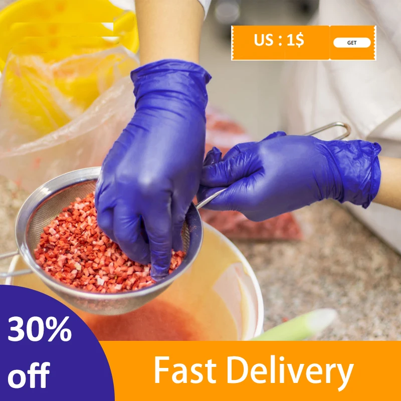 

Nitrile Disposable Gloves Food Grade Violet Latex Free Safety Work Gloves for Cooking Chemical Mechanic Gloves Nitrile Gloves