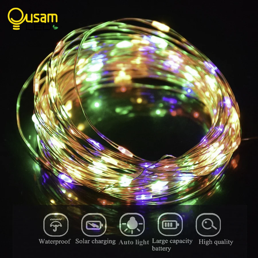 

Solar Light String Light 17M 150 Led Copper Wire String Fairy Light Decoration Of Yard And Garden Outdoor Waterproof 5 Colors