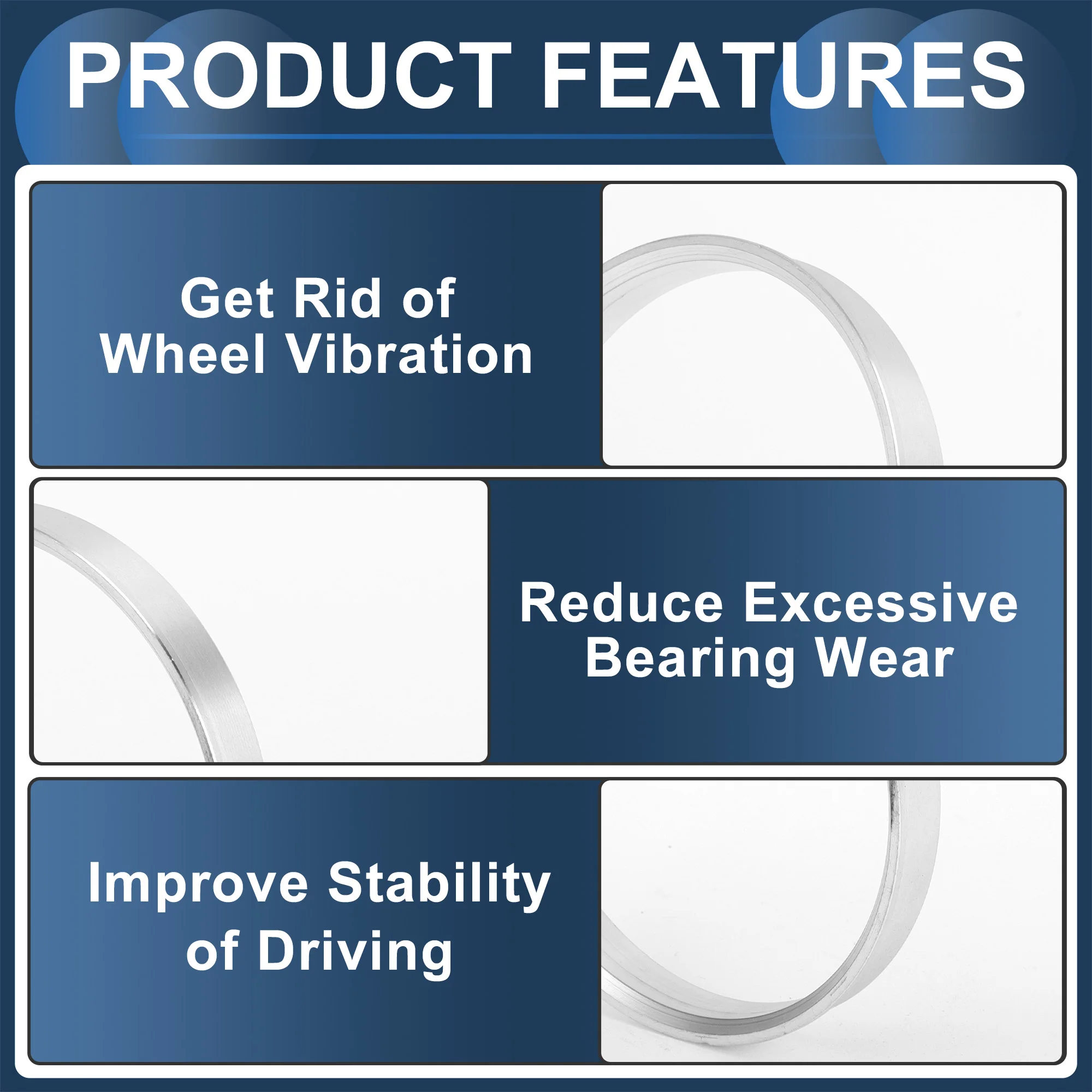 4pcs Car Wheel Hub Centric Rings OD 78.1mm to ID 56.6/58.6/63.4/70.6/73.6/75.1mm Wheels Center Shaft Shock Hubrings UXCELL