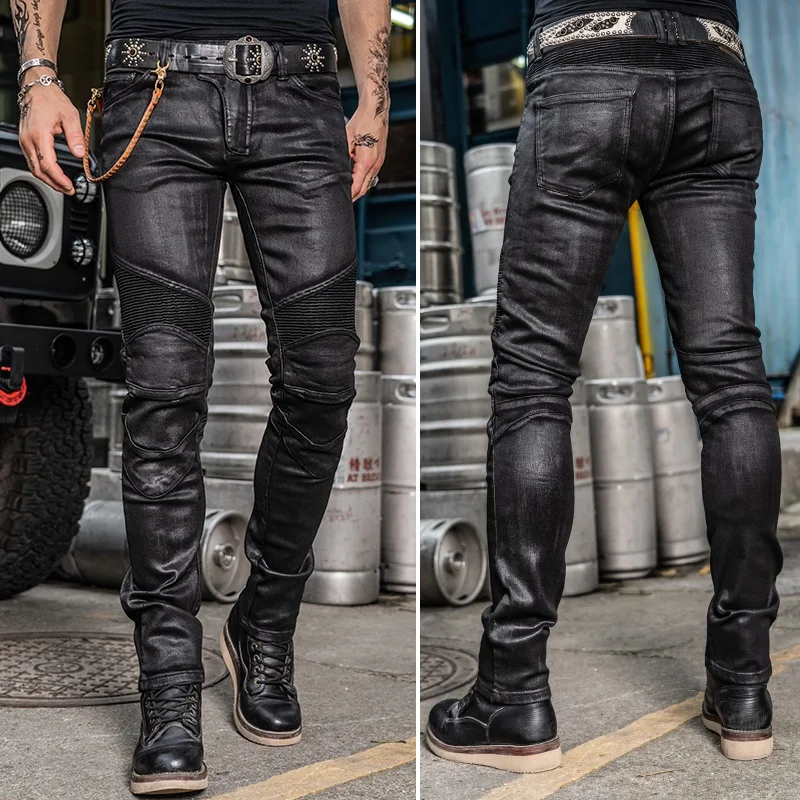 Coated windproof Fitted Straight Stretch Denim Jeans Motorcycle Jeans  Protection Men Women Scooter Motocross Pants Size:25-42 - AliExpress