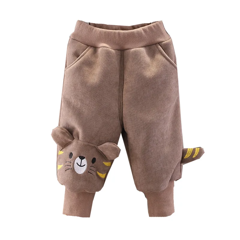 

Winter Baby Girls Clothes Children Boys Cartoon Thicken Warm Pants Kids Trousers Toddler Casual Cotton Costume Infant Sportswear
