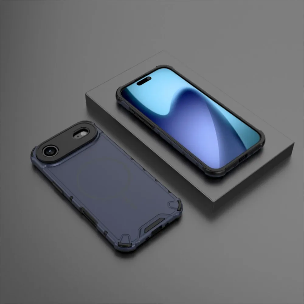 Rugged Armor MagSafe-Enabled Shockproof Matte Bumper Case with Wireless Charging Compatibility
