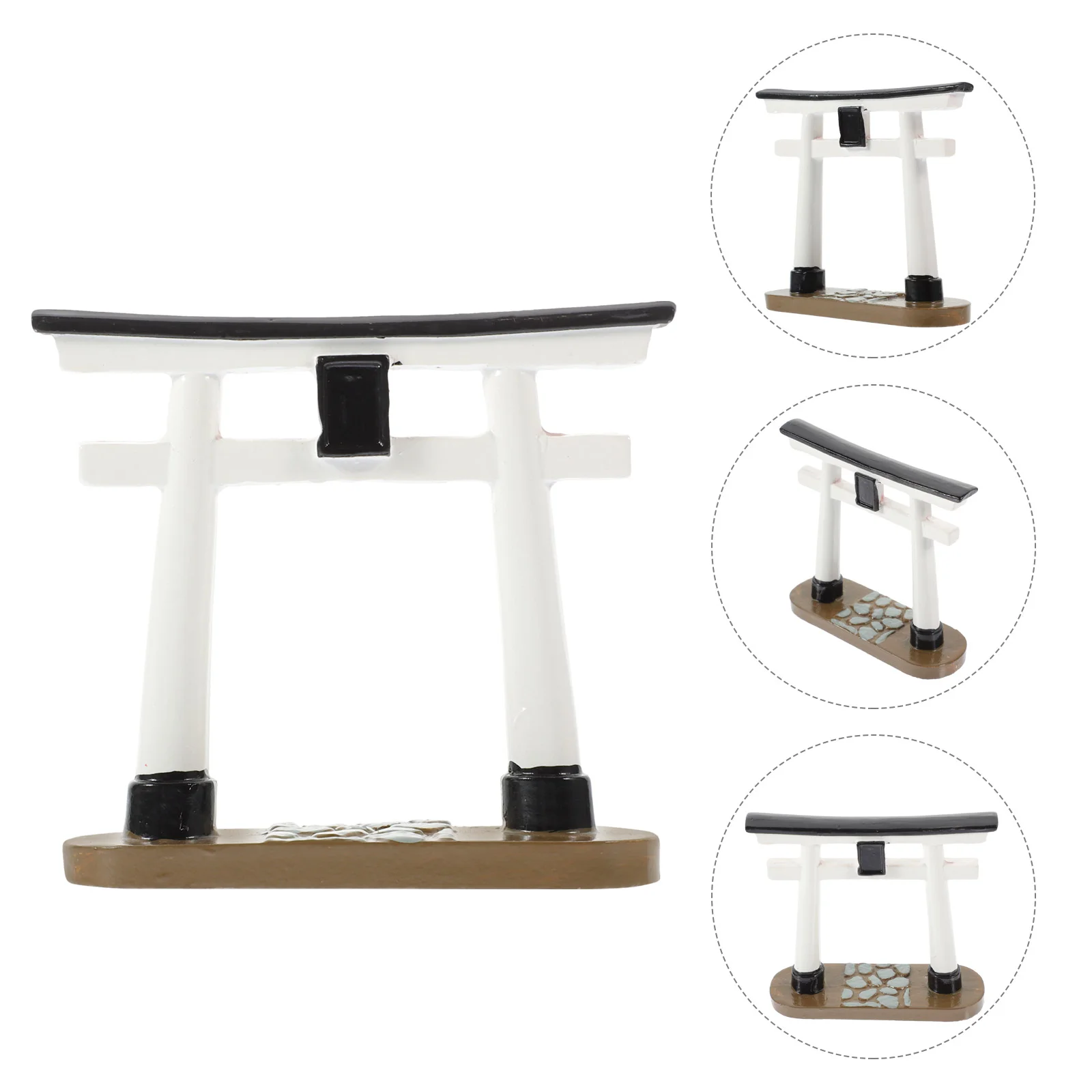 

Shrine Gate Model Home Decor Tiny Torii Decoration Japanese Zen Style Craft Micro Scene Ornament Fish Tank