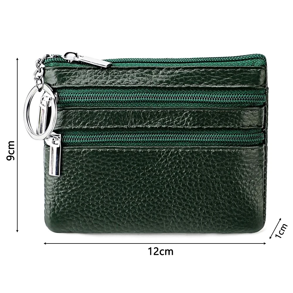 2023 New PU Leather Money Coin Purse Wear-resistant with Key Ring Credit Card Holoder Zipper Waterproof Wallet Money Bag Male