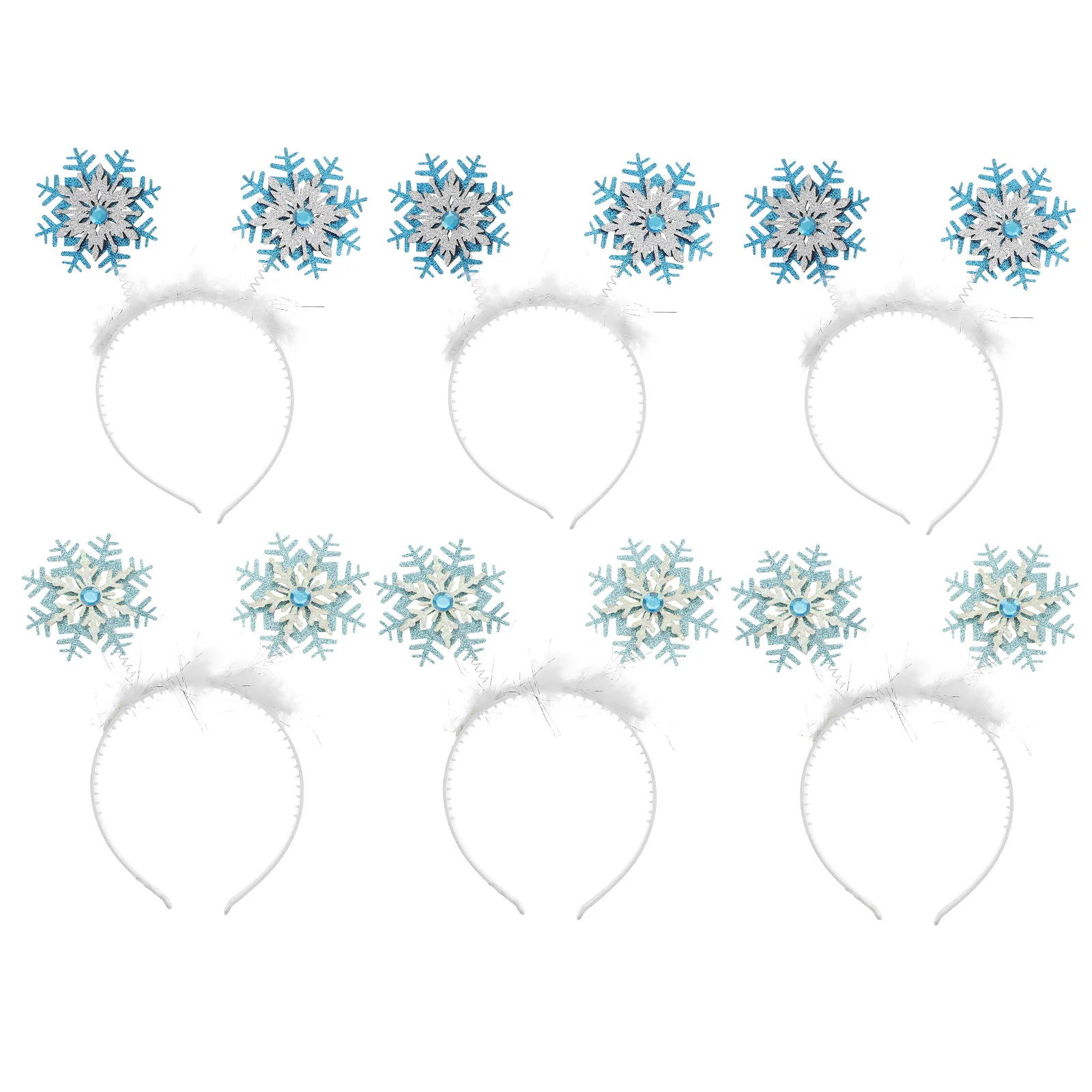 

6 Pcs Snowflake Headband Christmas Headbands for Women Unique Headdress Make up