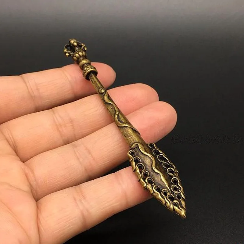 

Manshu Sword Brass Vajra Home Decorations Small Ornaments Play Wear Solid Small Copper Sword One Piece Dropshipping