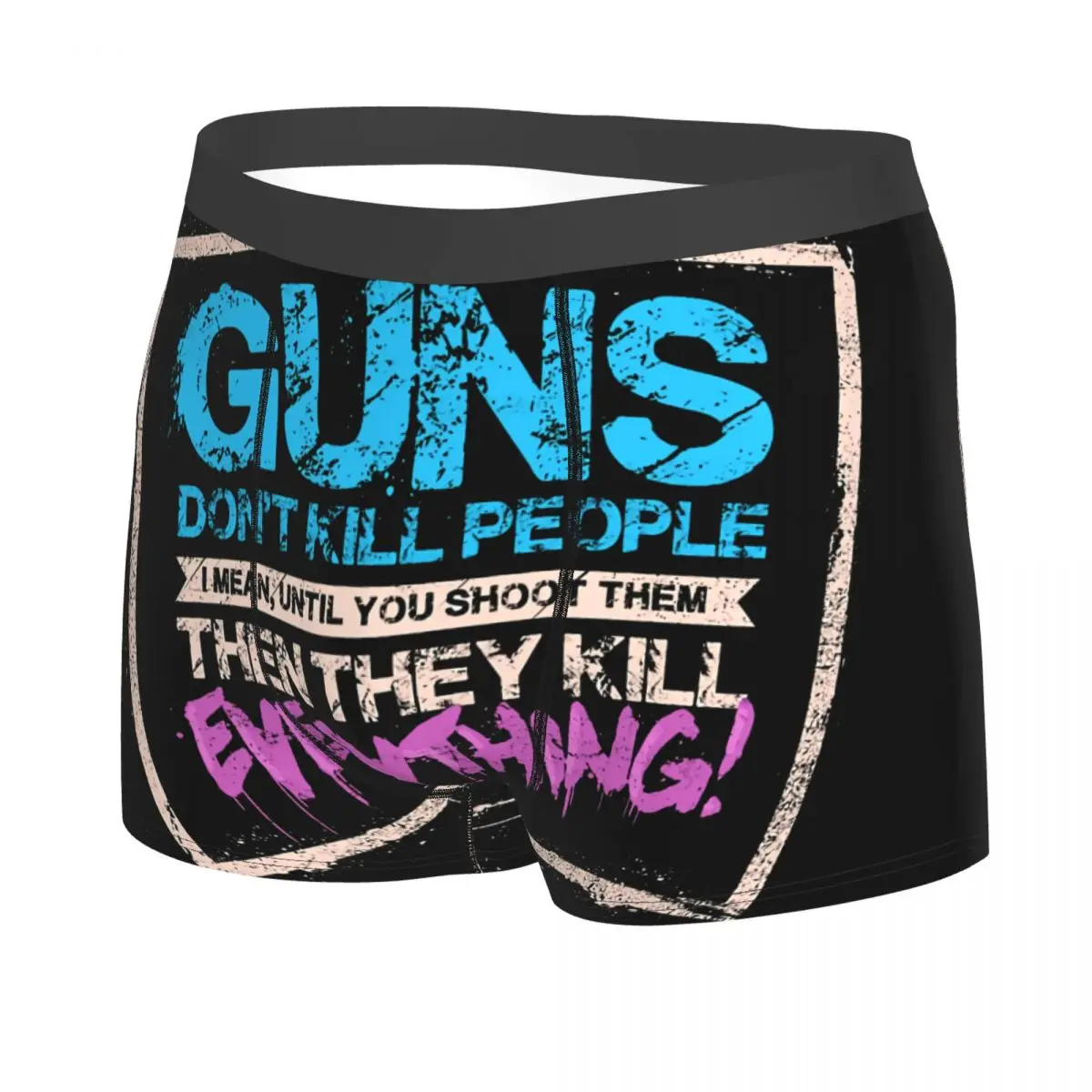 Guns Don't Kill People Man's Boxer Briefs Arcane League of Legends Animated Breathable Creative Underpants Shorts Gift Idea 2