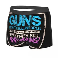 Guns Don't Kill People Man's Boxer Briefs Arcane League of Legends Animated Breathable Creative Underpants Shorts Gift Idea 2