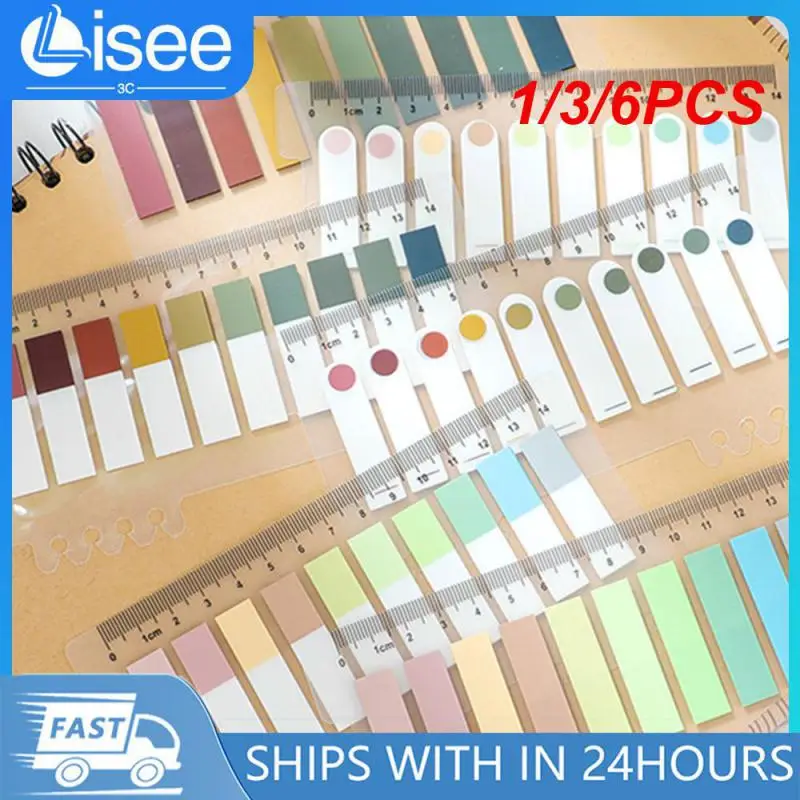 

1/3/6PCS Sheets Flags Tabs Neon Page Markers Paper Index Bookmark Sticky Notes Stationery