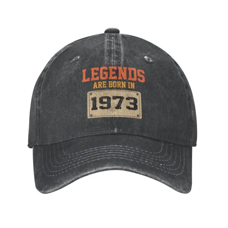 Benutzerdefinierte klassische Baumwolle 1973, Vintage-Geburtstagsgeschenke, Baseballkappe für Männer und Frauen, individuell verstellbar, Unisex, Papa-Mütze, Hip-Hop