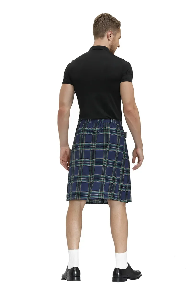 Sujet Kilt traditionnel avec ceinture bilatérale pour hommes Kilt masculin plissé tartan Highland