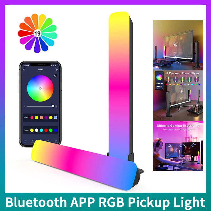 

App Control RGB Atmosphere Ambient Lamp Night Lights Sound Control Music Rhythm Pickup Light for Gaming TV Decoration Backlights