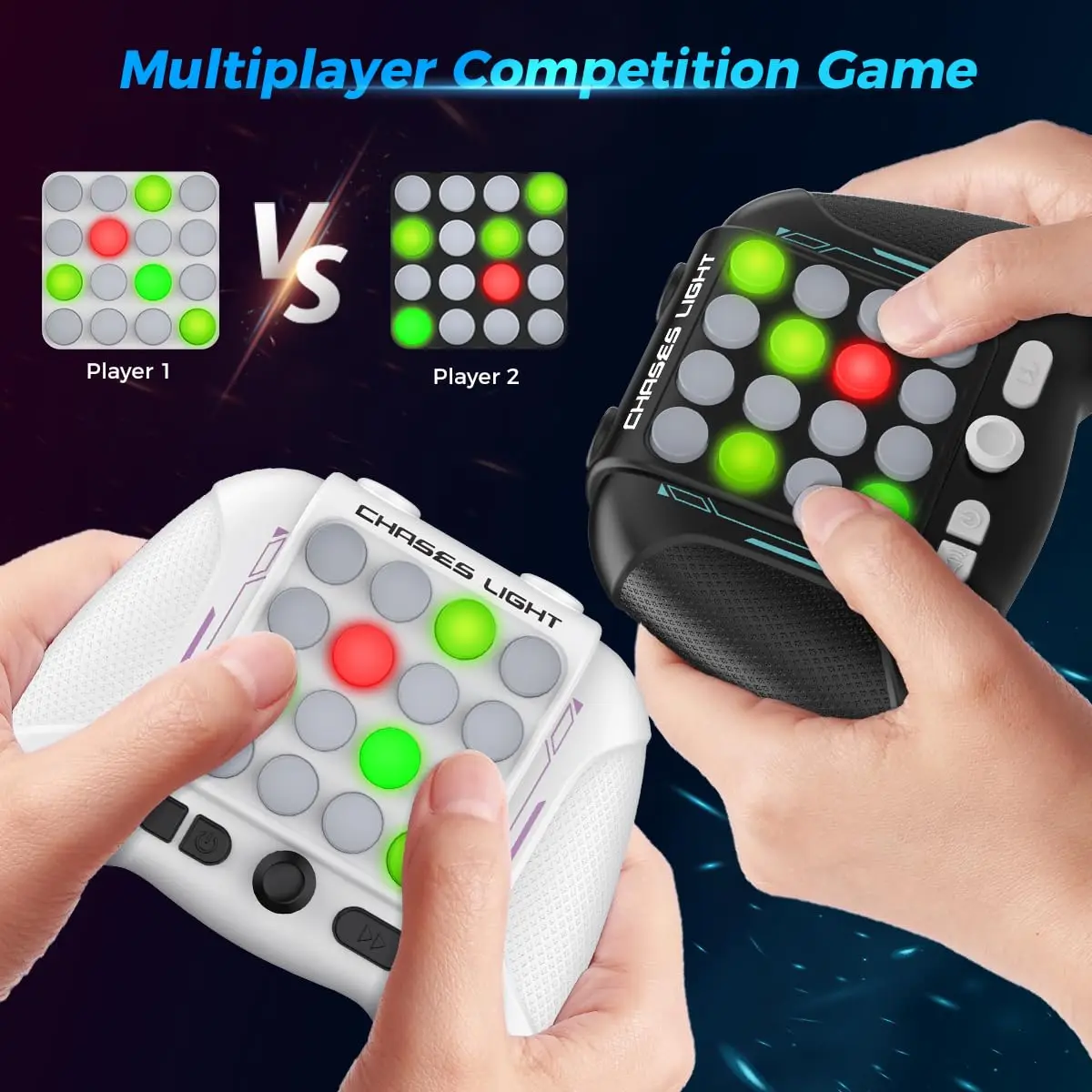 Handheld Video Game Console Quick Push Fidget Game Toy Electric Pop Game with 5 Gameplay Modes Handheld Stress Relief Controller Portable Toy Gifts