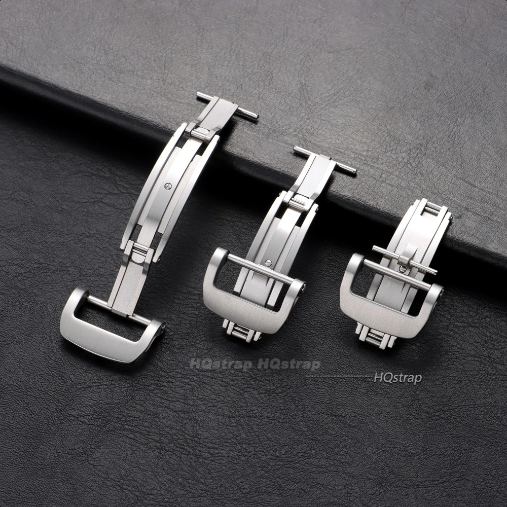 Silver Brushed Stainless Steel Butterfly Deployment Watch Buckle