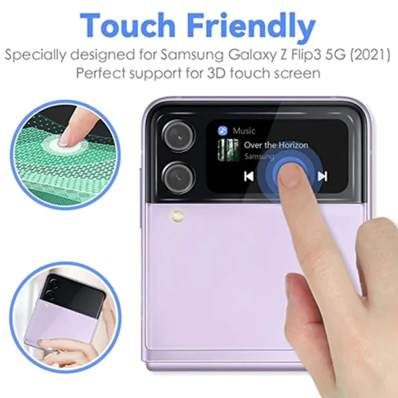 HD Flip4 Tempered Glass Lens Protector - Anti-Scratch Full Coverage Rear Camera Shield