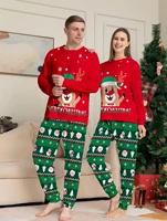 2024 Couples Christmas Family Matching Pajamas Set Mother Kids Clothes Christmas Pajamas For Family Clothing Set 3