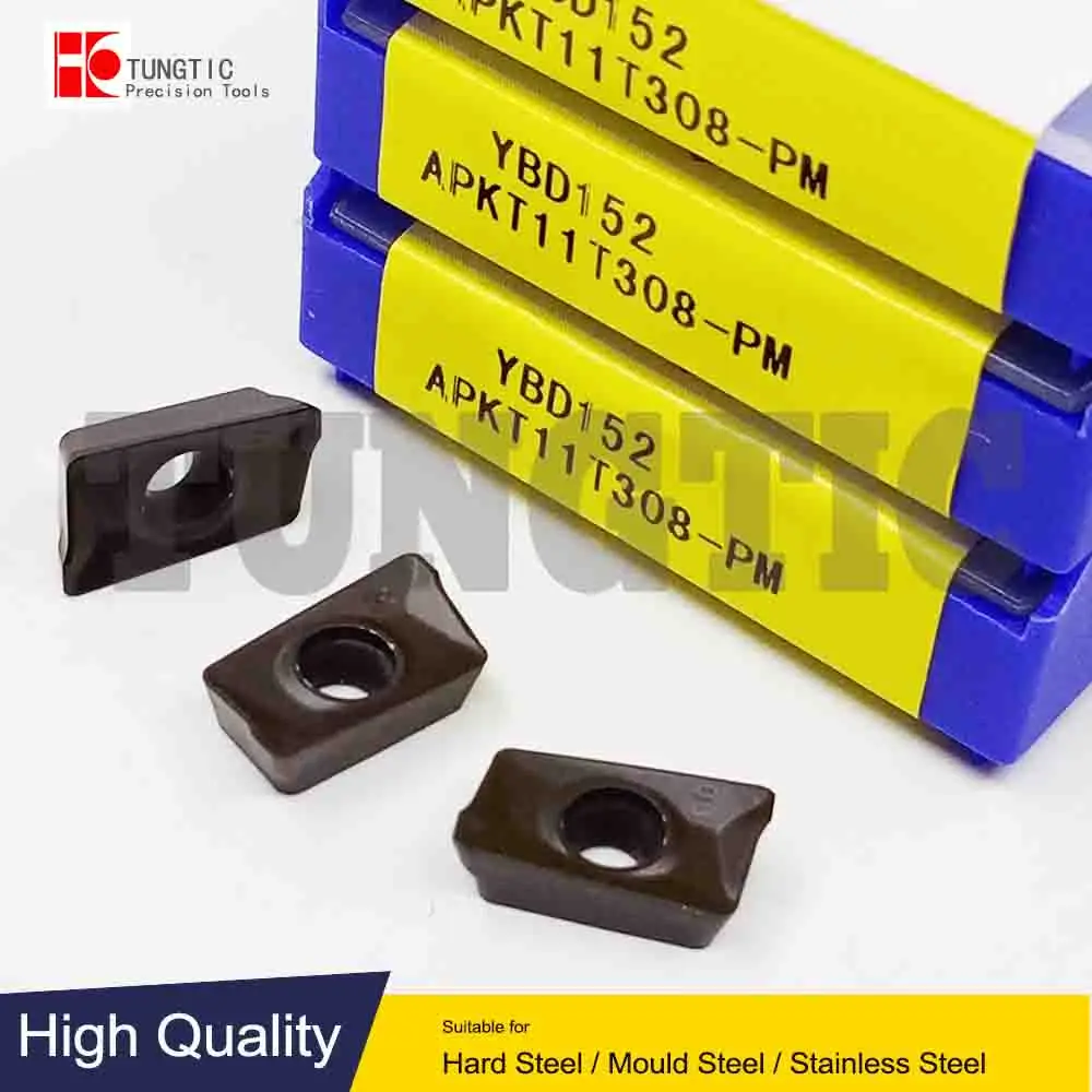 

APKT11T308-PM YBD152 Milling Cutter CNC Tools Insert Lathe Machining Tools Lathe Cutting Tool Metal Turning Tools APKT 11T308