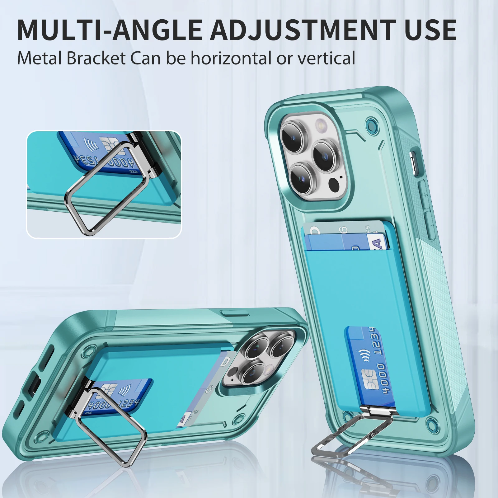 Luxury Transparent Magnetic Card Holder Wallet Pocket
