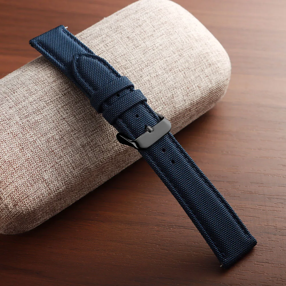 Premium Sailcloth Fabric Watch Strap - Waterproof Quick Release Wristband