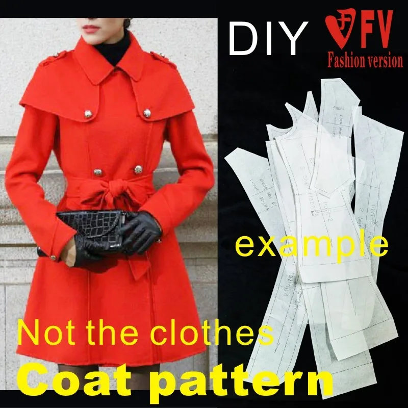 McCall Pattern Overcoat Sewing Pattern Template Cutting Drawing Clothing DIY BFY-10