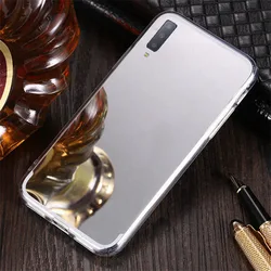 Luxury Bling Silicone Makeup Mirror Phone Case Cover - Galaxy S26 (Silver)