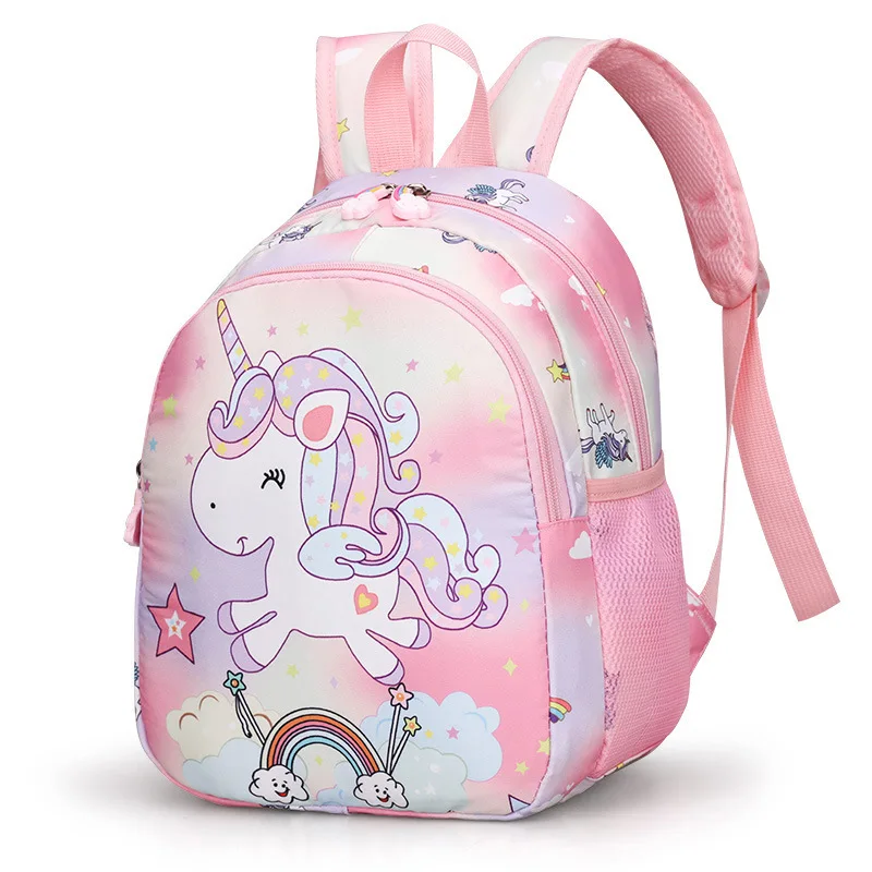 Lightweight Girls School Bag Oxford Cloth Breathable Waterproof Cartoon Print Backpack for Nursery Kids Cute Double Shoulder Bag 3