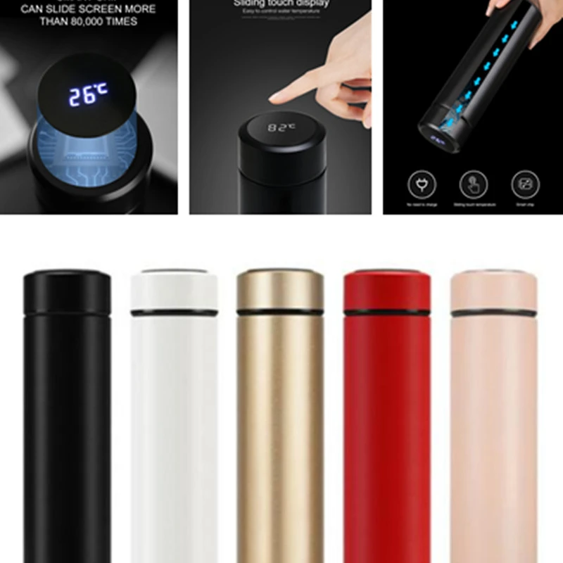 Thermos cup 500ML Smart Vacuum Cup Water Bottle LED Digital Display  Temperature Display Smart Vacuum Cup (Color : 3)